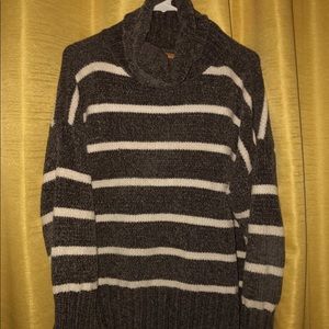 velvet, striped, long, oversized, sweater
